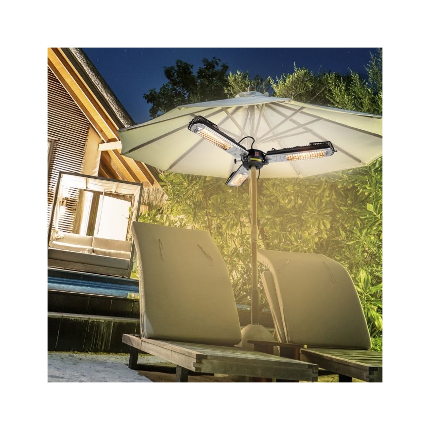 JUST LIGHT. 99513-18 - Elemento de aquecimento exterior GLOW 3x650W/1300W/2000W/230V IP34