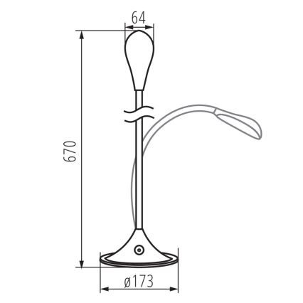 Candeeiro de mesa flexível regulável LED FRANCO LED/6,8W/230V branco