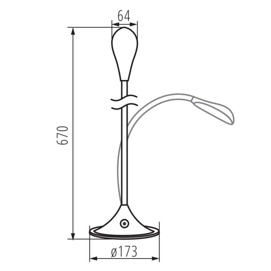Candeeiro de mesa flexível regulável LED FRANCO LED/6,8W/230V branco