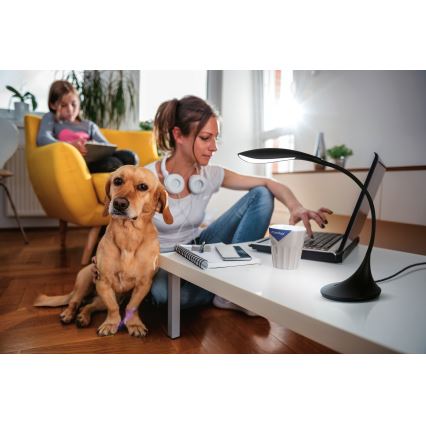 Lâmpada de mesa flexível LED regulável FRANCO LED/6,8W/230V preta