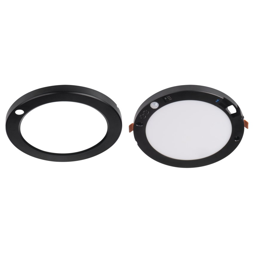 Candeeiro de teto LED com sensor de movimento 2em1 ERGA LED/17W/230V 3000/4000/6500K preto