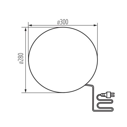 Candeeiro exterior STONO 1xE27/25W/230V diâmetro 30 cm IP65