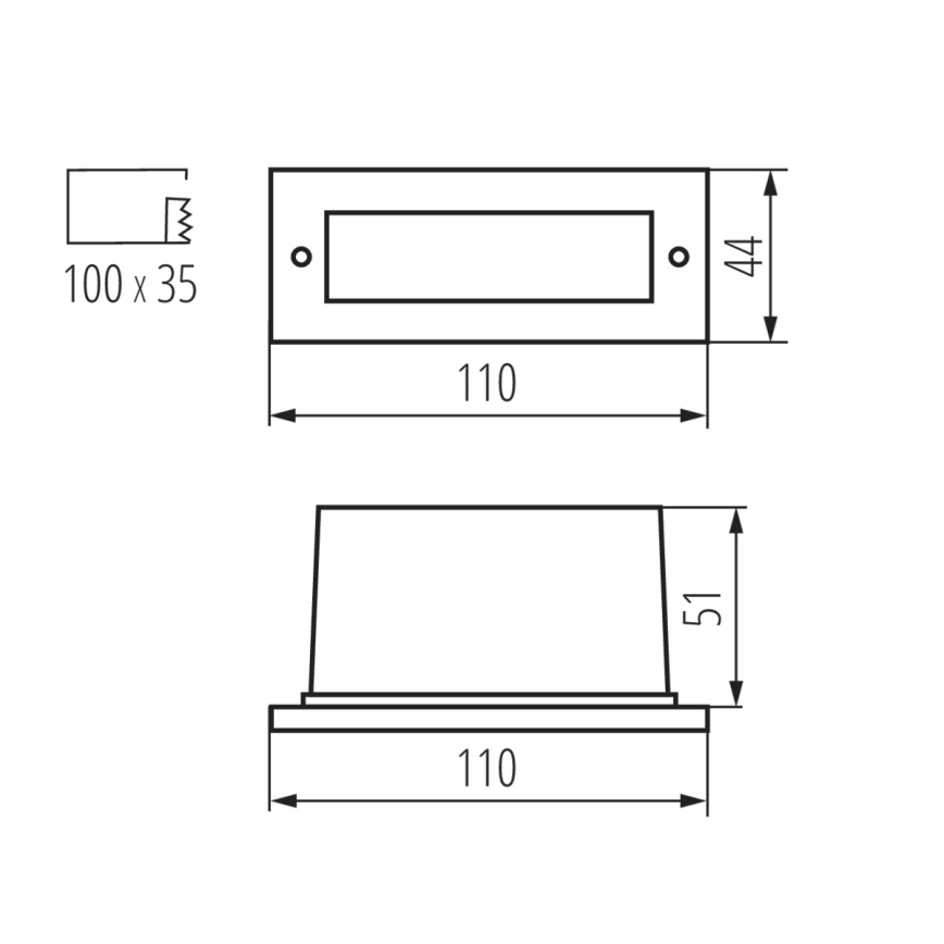 Iluminação para escadas externas LED LED/0,6W/230V IP54