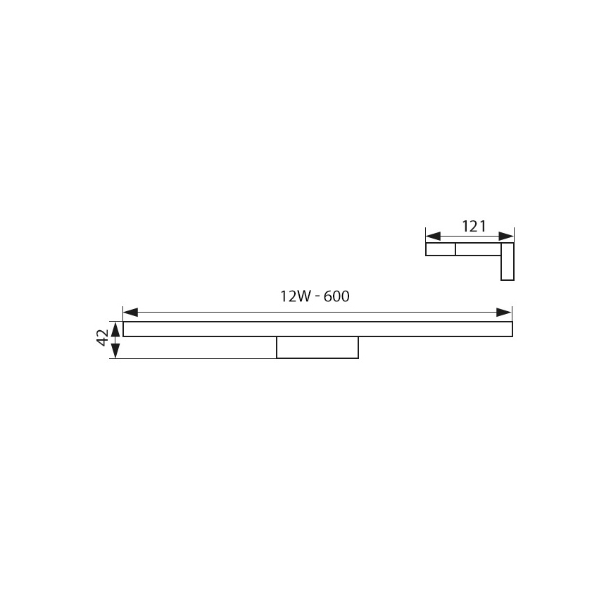 Iluminação de espelho de casa de banho LED LED/12W/230V IP44
