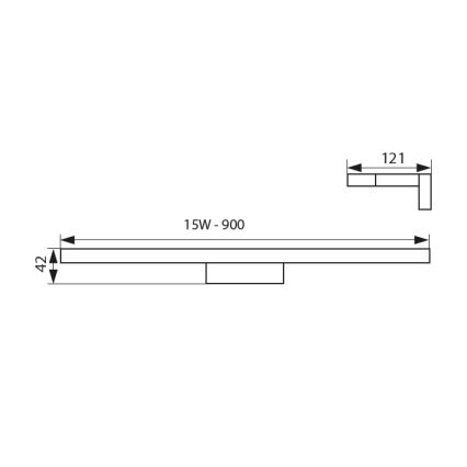 Iluminação de espelho de casa de banho LED ASTEN LED/15W/230V IP44