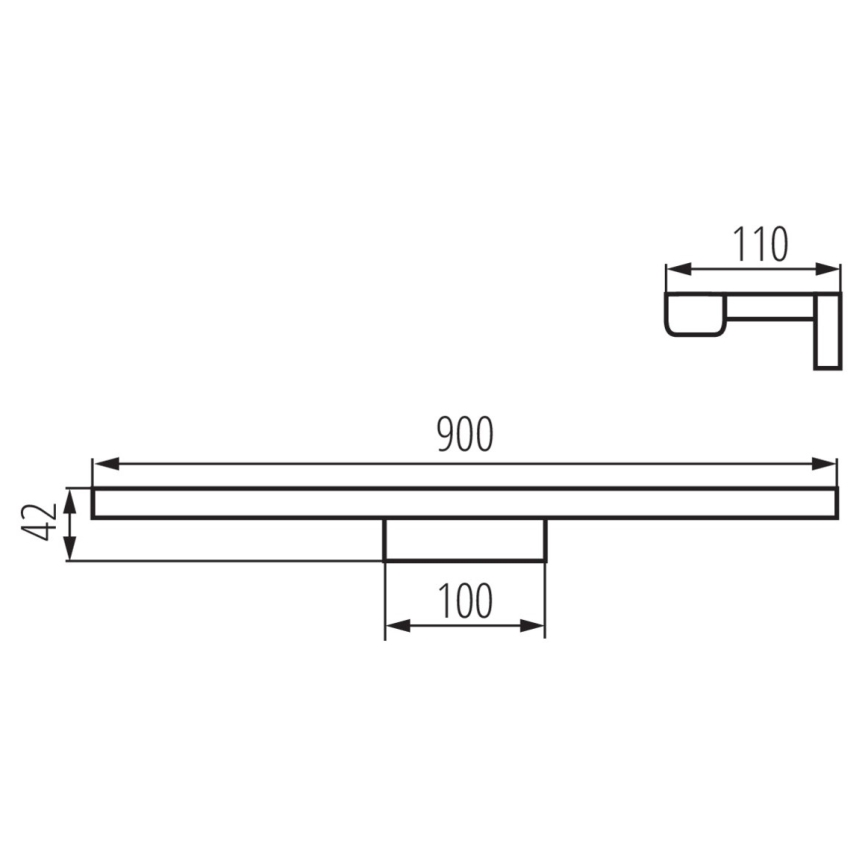 Iluminação de espelho de casa de banho LED ASTEN LED/15W/230V IP44 branco