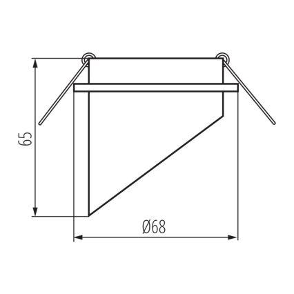 Foco de encastrar SPAG GU10/35W preto/dourado