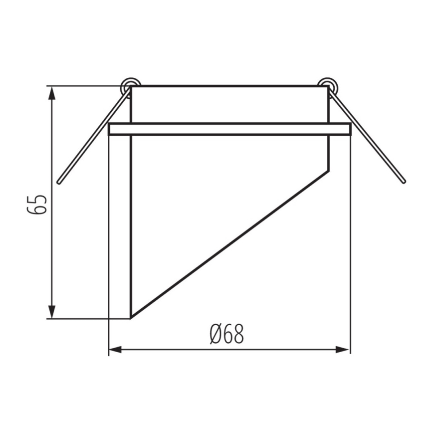 Foco de encastrar SPAG GU10/35W preto/dourado