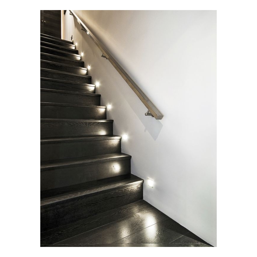 Iluminação de escadas LED com sensor LED/0,8W/12V 3000K