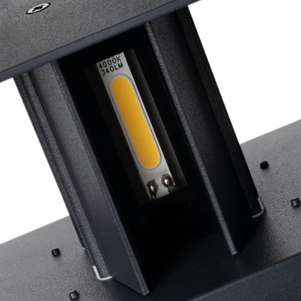 Candeeiro de parede LED para exterior com sensor de movimento e crepúsculo REKA LED/7W/230V IP54 antracite quadrado