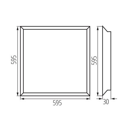 Painel de encastrar LED BAREV ECO LED/36W/230V 4000K 60x60 cm