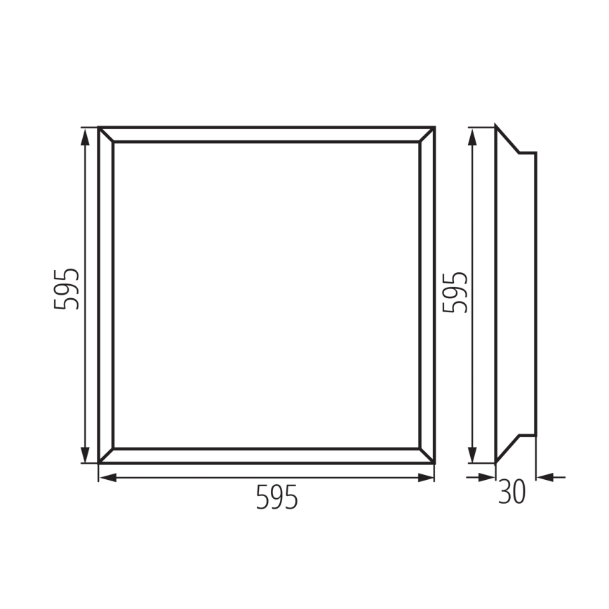 Painel de encastrar LED BAREV ECO LED/36W/230V 4000K 60x60 cm