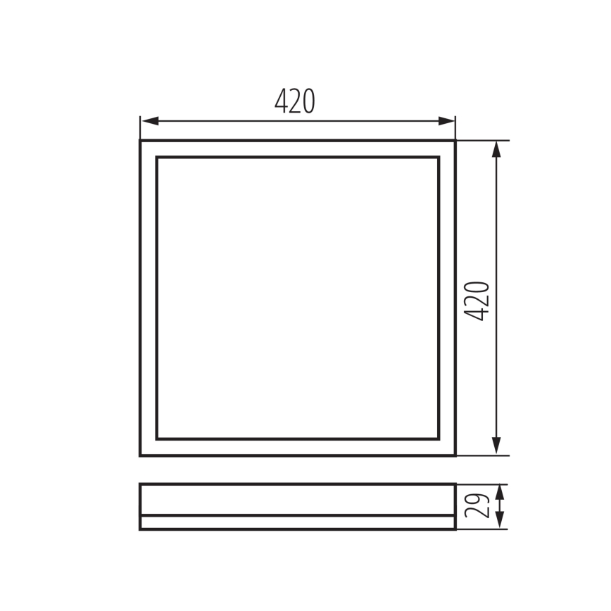 Iluminação de teto para casa de banho LED AZPO LED/22W/230V 42x42 cm IP54 branco