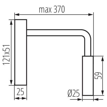 Candeeiro de parede LED TONIL LED/2,7W/230V preto