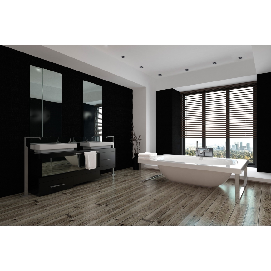 Iluminação embutida de casa de banho FLINI 10W IP44 preta