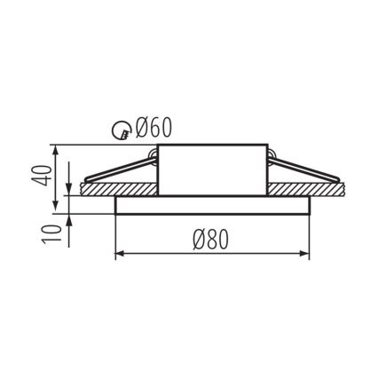 Iluminação embutida de casa de banho FLINI 10W IP44 branca