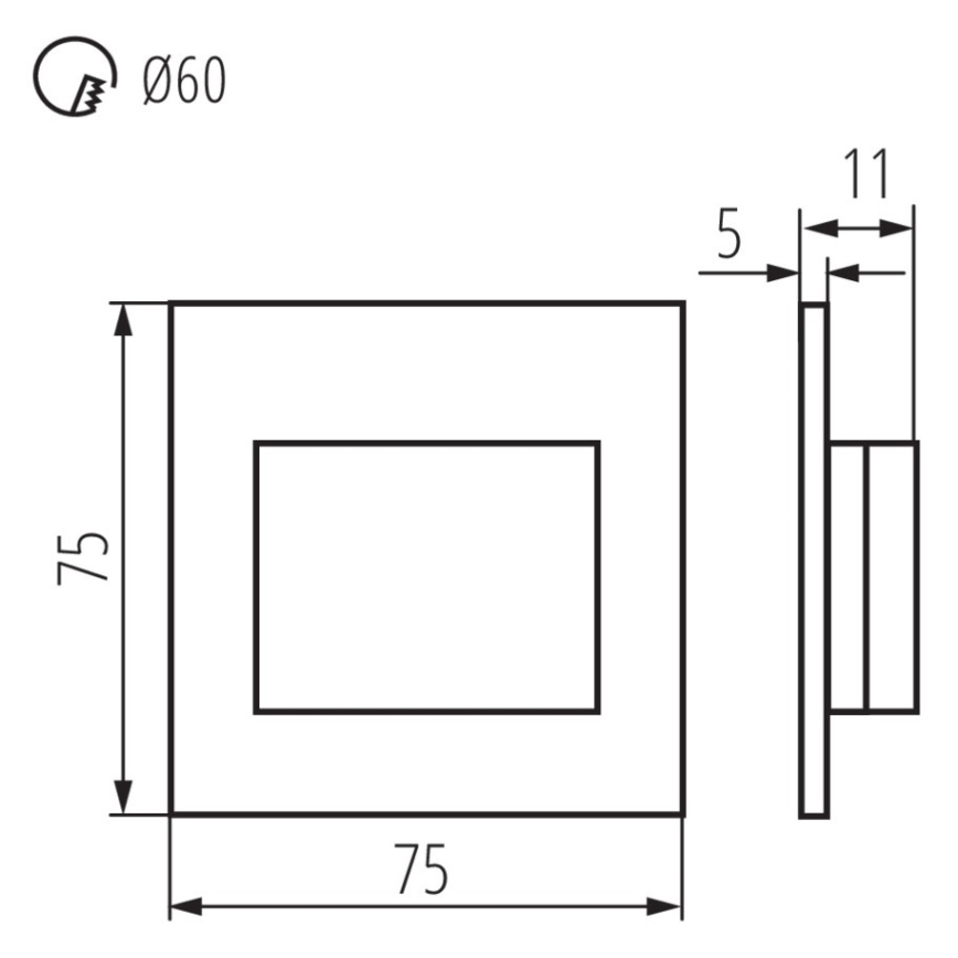 Iluminação de escadas LED ERINUS LED/1,5W/12V 4000K branco