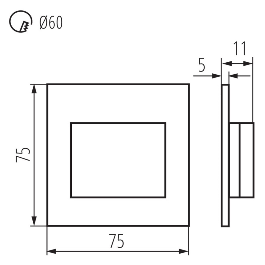 Iluminação de escadas LED ERINUS LED/1,5W/12V 4000K cinzento