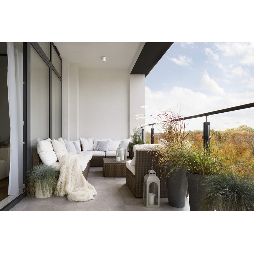 Kanlux 33360 - Foco exterior AQILO 1xGU10/7W/230V IP65 branco
