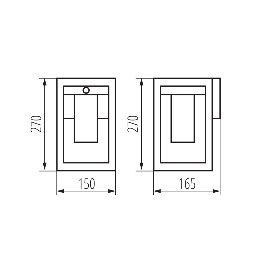 Iluminação de parede exterior com sensor VIMO 1xE27/15W/230V IP44