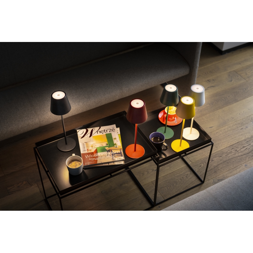LED Candeeiro de mesa recarregável com regulação INITA LED/1,2W/1800 mAh IP54 verde