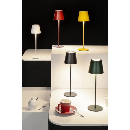LED Candeeiro de mesa recarregável com regulação INITA LED/1,2W/1800 mAh IP54 verde