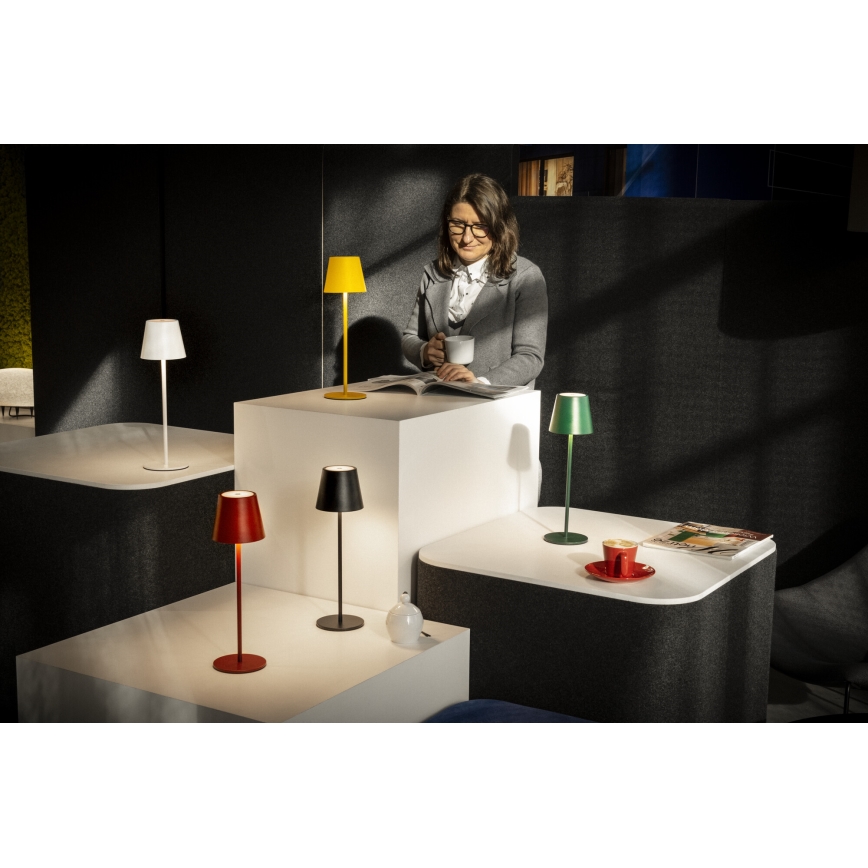 LED Candeeiro de mesa recarregável com regulação INITA LED/1,2W/1800 mAh IP54 verde