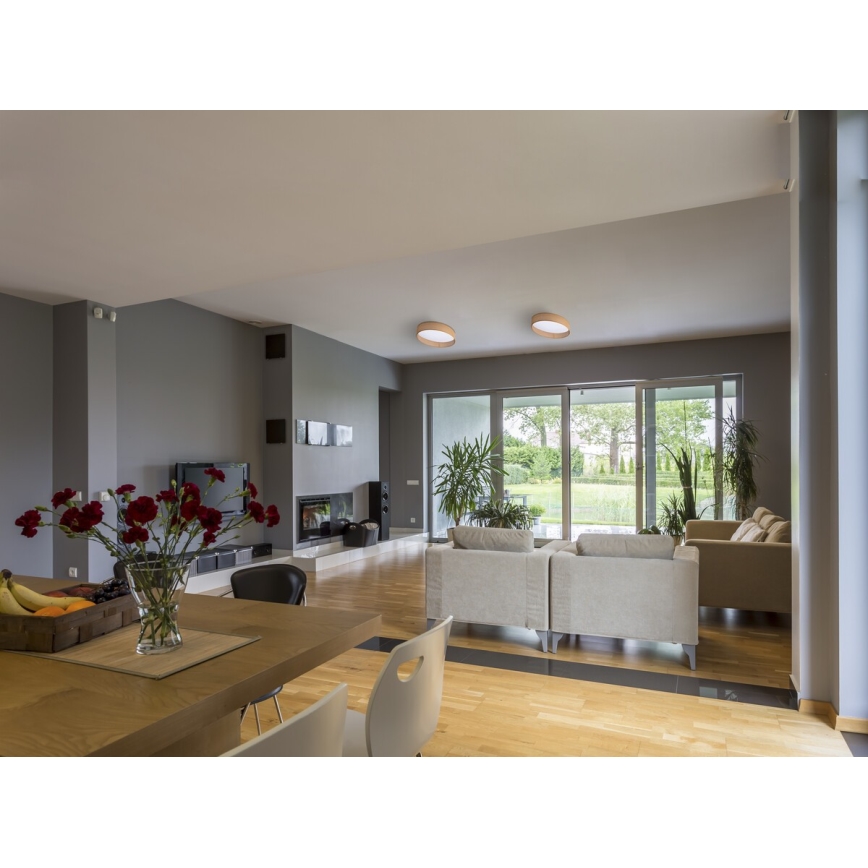 Iluminação de teto LED RIFA LED/17,5W/230V 4000K castanho
