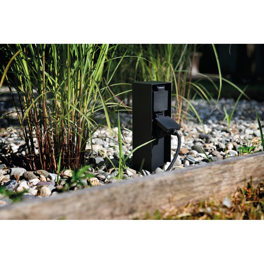 Coluna exterior com tomada DASTO 2Z Type E 230V IP44 antracite