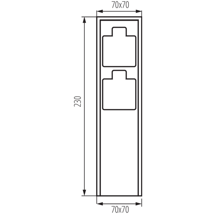 Coluna exterior com tomada DASTO 2Z Type E 230V IP44 antracite