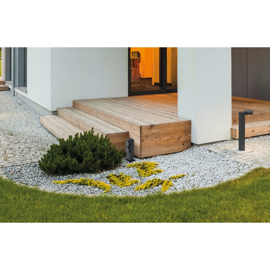 Coluna exterior com tomada NASTO 2Z Type E 230V IP44 antracite