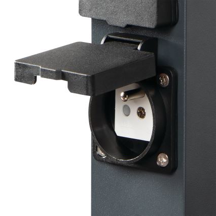 Coluna exterior com tomada NASTO 2Z Type E 230V IP44 antracite