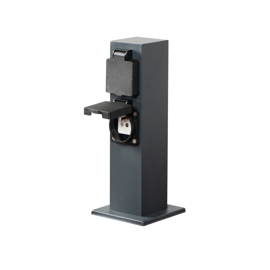 Coluna exterior com tomada NASTO 2Z Type E 230V IP44 antracite