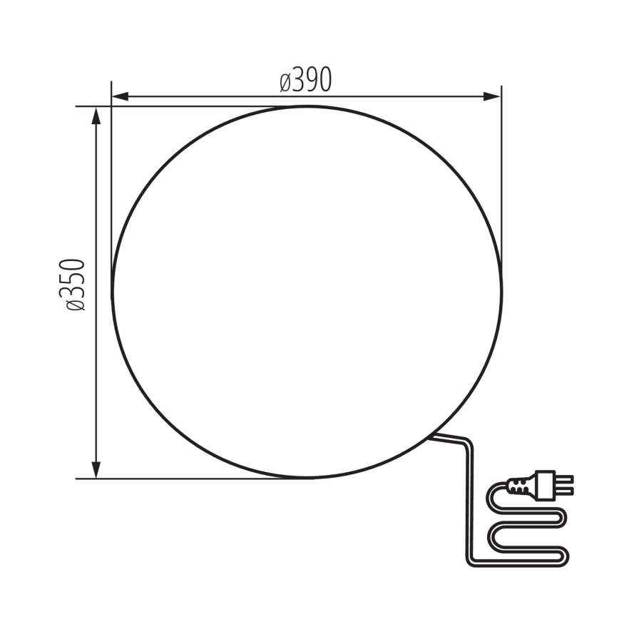 Candeeiro exterior STONO 1xE27/25W/230V diâmetro 39 cm IP65