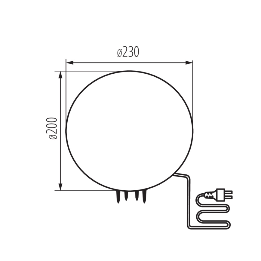 Candeeiro exterior STONO 1xE27/15W/230V Ø 23 cm IP65