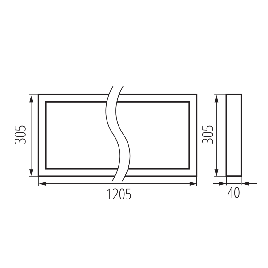 Painel integrado LED BLINGO LED/34W/230V 4000K 120x30 cm