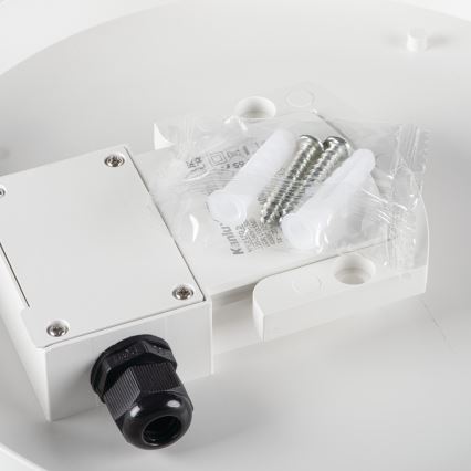 Iluminação de teto de trabalho LED com sensor de movimento IPER LED/10W/230V IK10 IP65 redondo branco