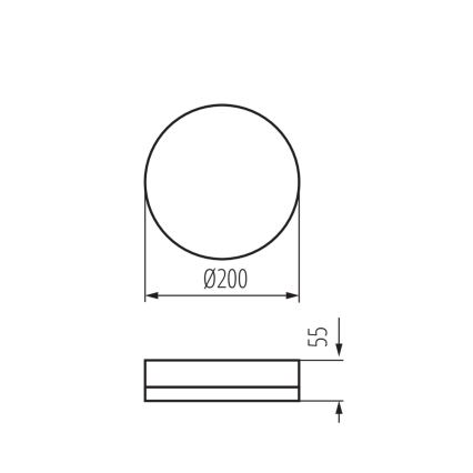 Iluminação de teto de trabalho LED com sensor de movimento IPER LED/19W/230V IK10 IP65 redondo branco