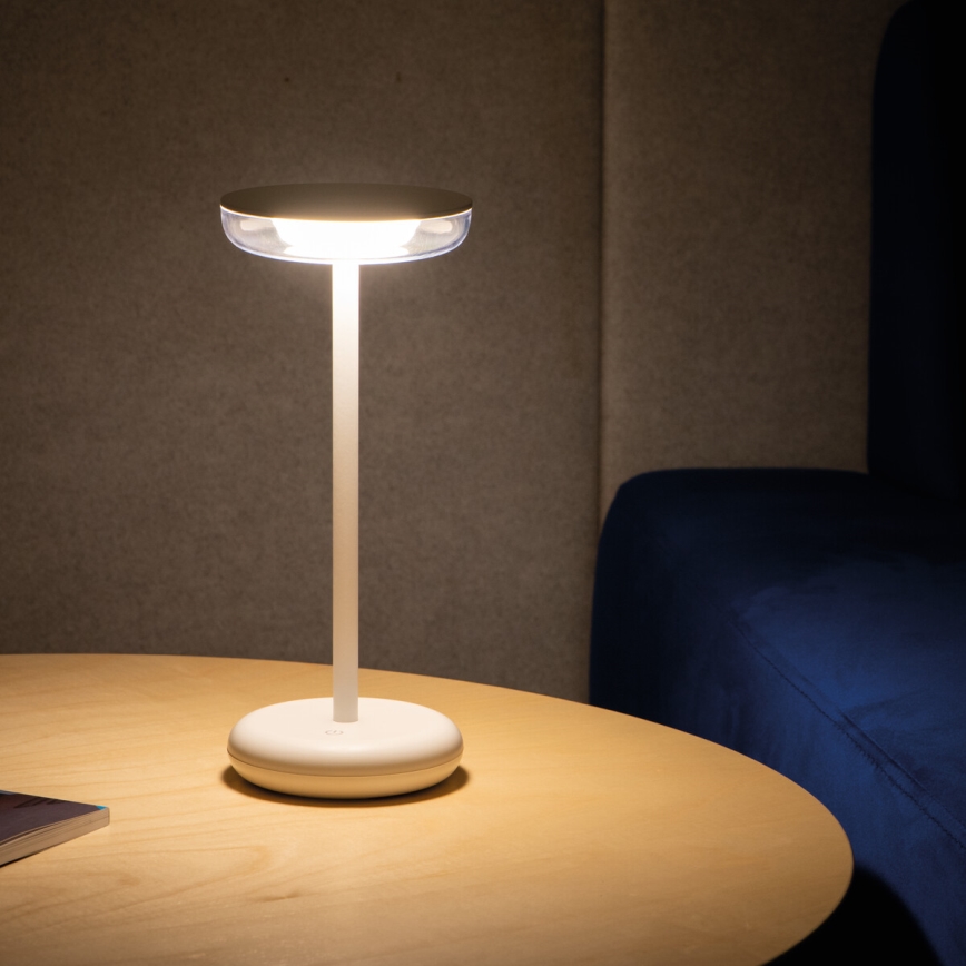 Kanlux 37310 - Candeeiro LED recarregável com regulação FLUXY LED/1,7W/1800 mAh IP44 branco