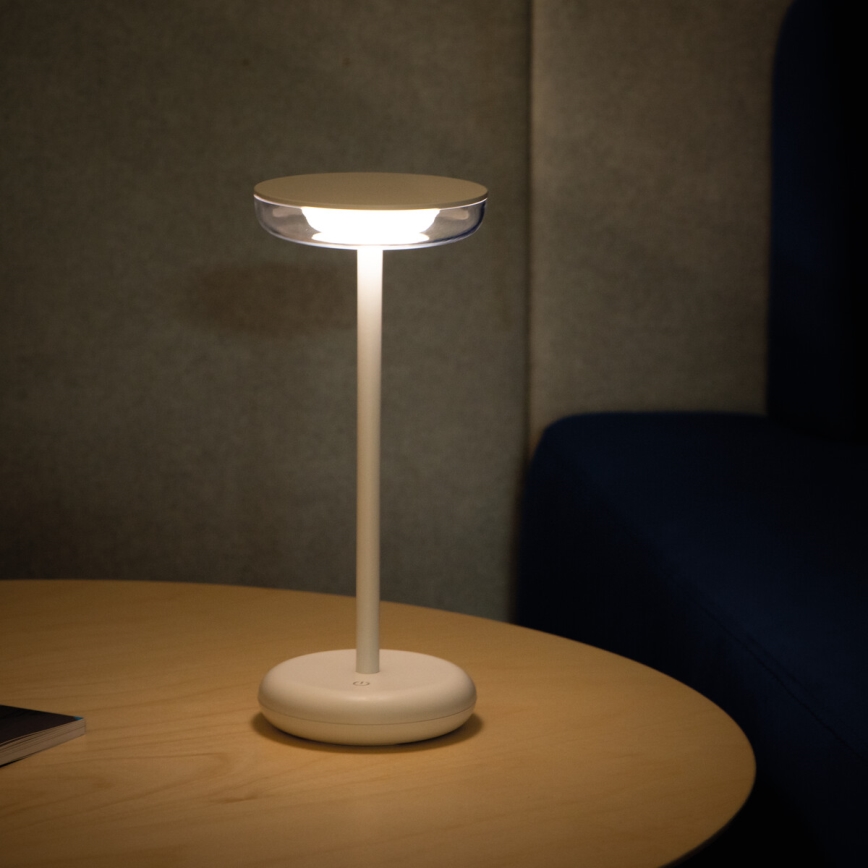 Kanlux 37310 - Candeeiro LED recarregável com regulação FLUXY LED/1,7W/1800 mAh IP44 branco