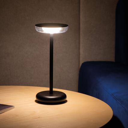 Kanlux 37311 - Candeeiro LED recarregável com regulação  FLUXY LED/1,7W/1800 mAh IP44 preto
