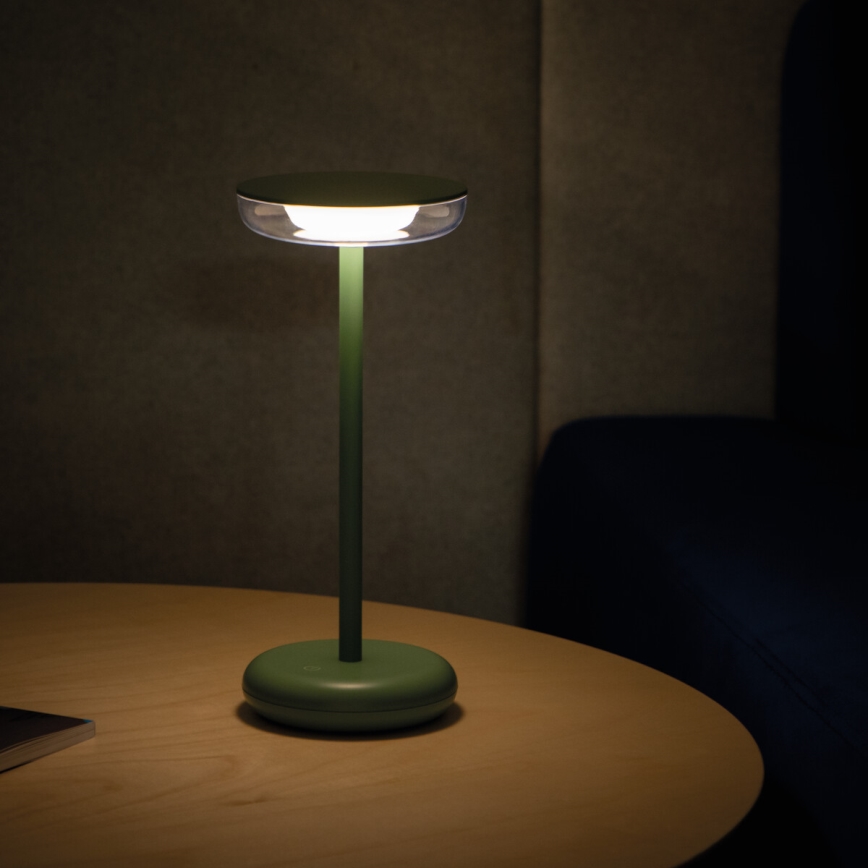 Kanlux 37313- Candeeiro LED recarregável com regulação FLUXY LED/1,7W/1800 mAh IP44 verde