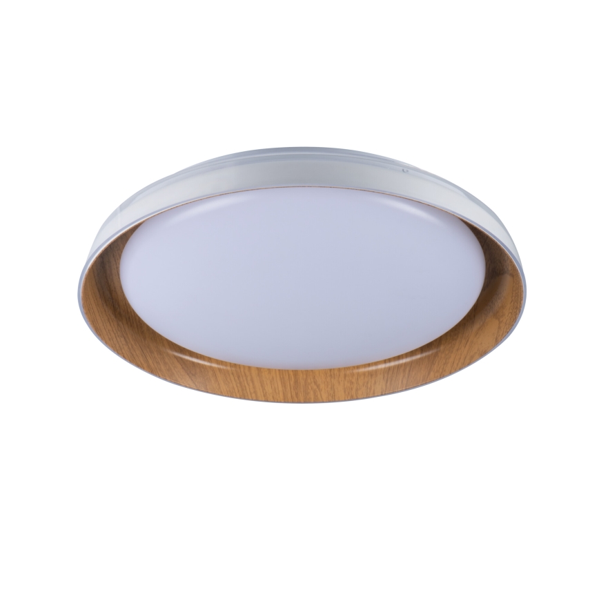 Iluminação de teto LED NIFU LED/17,8W/230V diâmetro 43 cm branco/castanho