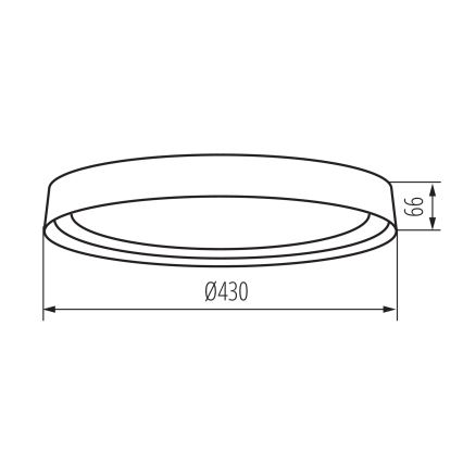Iluminação de teto LED NIFU LED/17,8W/230V diâmetro 43 cm branco/preto