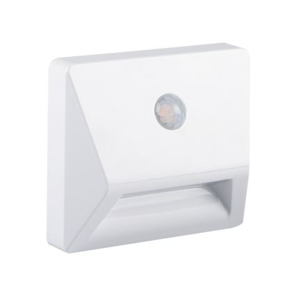 Kanlux 37392 - Candeeiro de embutir LED com sensor de movimento e anoitecer IRS LED/0,3W/3xAAA IP54 branco
