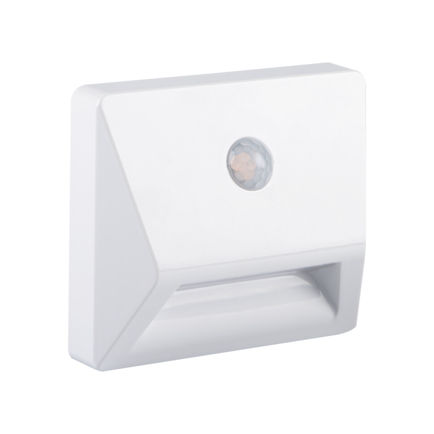 Kanlux 37392 - Candeeiro de embutir LED com sensor de movimento e anoitecer IRS LED/0,3W/3xAAA IP54 branco