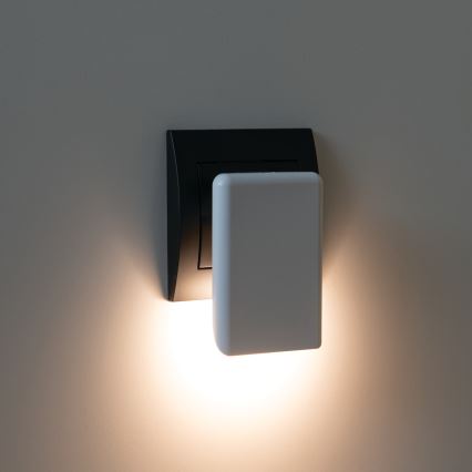 Kanlux 37394 - Iluminação noturna LED com sensor de anoitecer para uma tomada ORISA LED/0,28W/230V branco