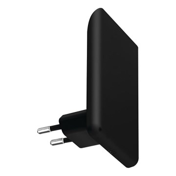 Kanlux 37395 - Iluminação noturna LED com sensor de anoitecer para uma tomada ORISA LED/0,28W/230V preto