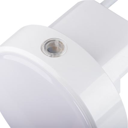 Kanlux 37396 - Luz de orientação LED regulável com sensor de anoitecer para uma tomada ULOV LED/0,5W/230V branco