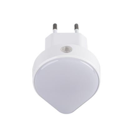 Kanlux 37396 - Luz de orientação LED regulável com sensor de anoitecer para uma tomada ULOV LED/0,5W/230V branco